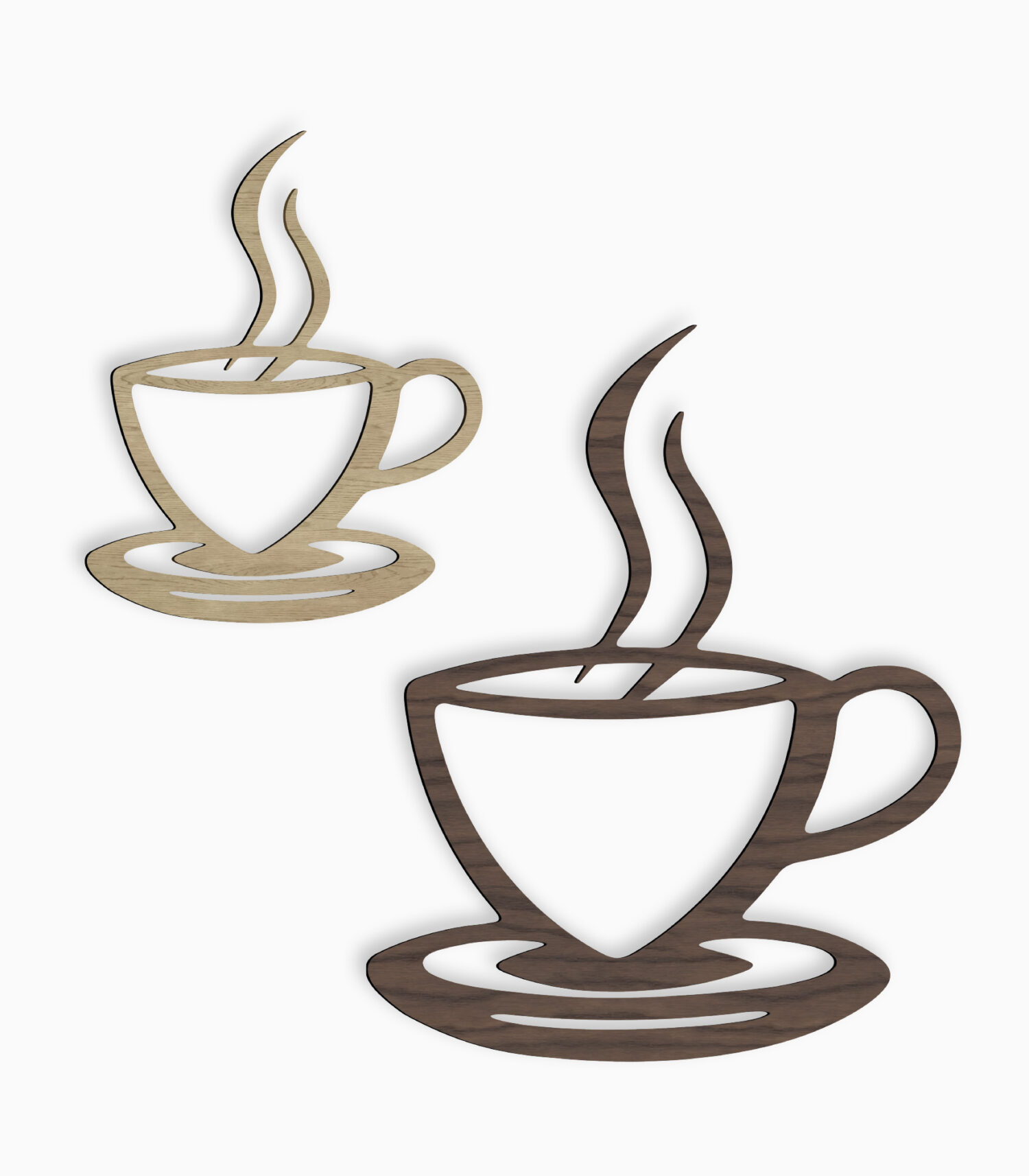 Kaffekop vægdekoration i træ