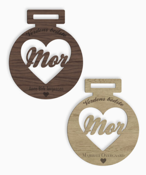 "Verdens bedste mor" medalje i træ