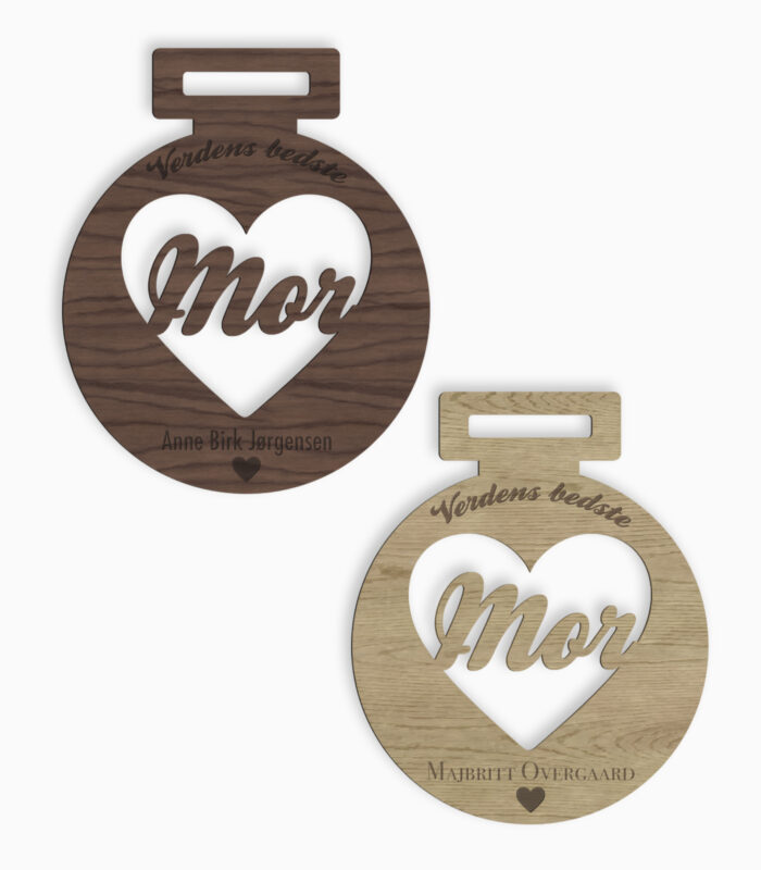 "Verdens bedste mor" medalje i træ