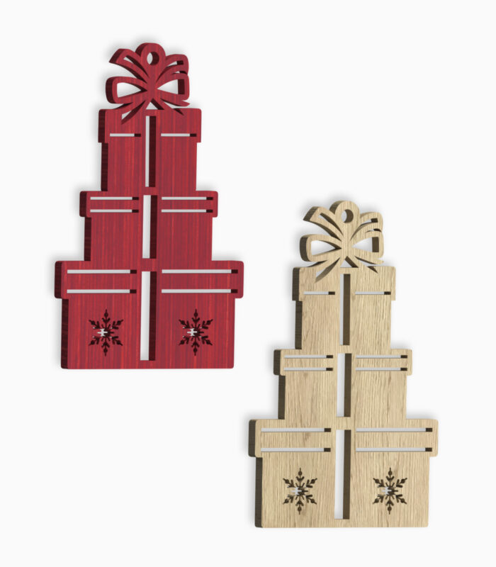 Gave juleophæng i egetræ, valnød eller rød designfiner