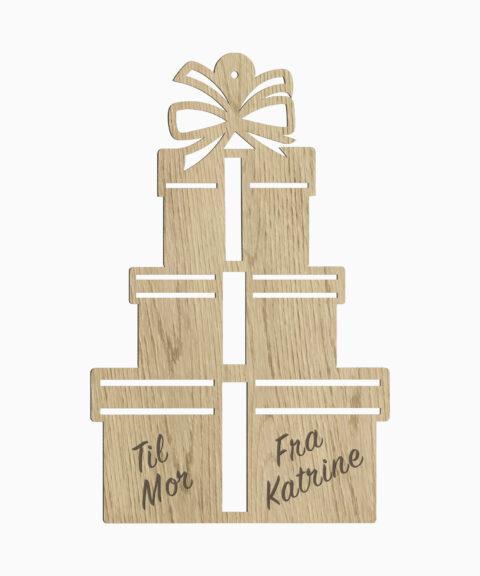 Gave juleophæng i egetræ m. gravering